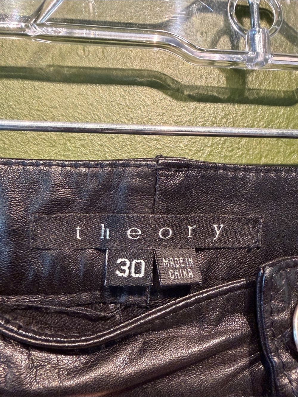 Vintage Theory Men's Black Leather Straight-Leg Pants - Picture 2 of 8